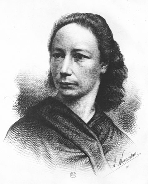 Louise Michel vers 1871 - Gravure d'André Néraudan