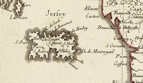 La Manche - carte de Santini 1777 - détail (source Gallica-Bnf)