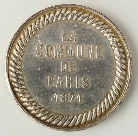 Médaille en l'honneur de François-Louis Parisel (1841-1878), chef de la délégation scientifique des poudres et salpêtres de la Commune de Paris, 14 mai 1871 (source Musée Carnavalet - Histoire de Paris)