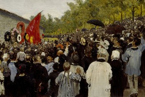  Meeting annuel au Mur des Fédérés en 1883 Peinture de Ilya Repine (1844-1930), Galerie Tretyakov, Moscou