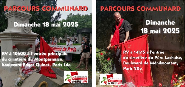 DEUX PARCOURS COMMUNARDS LORS DU PRINTEMPS DES CIMETIÈRES 18 MARS 2025