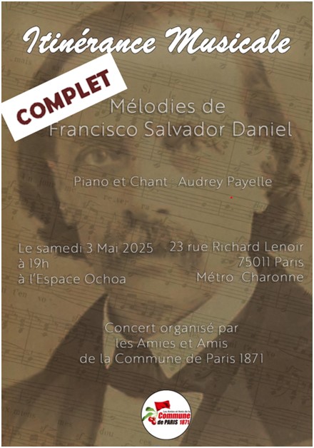 Affiche du concert de Francisco Salvador-Daniel du 3 mai 2025