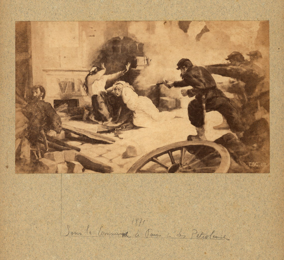 1871 - Sous la Commune à Paris - Les pétroleuses (source : Musées de la Communauté d'Agglomération du Niortais)