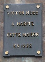 Plaque V. Hugo à Bruxelles