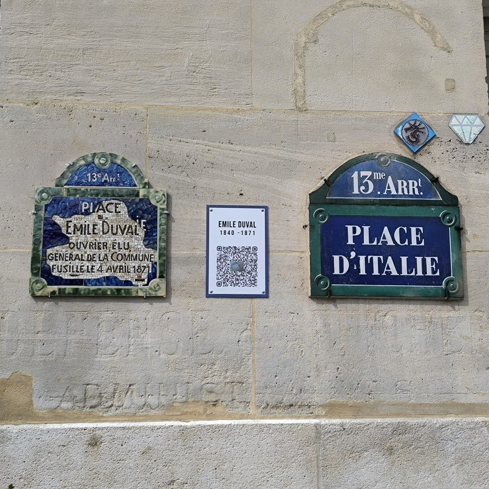 Plaque de Jérôme Gulon "Place Émile Duval" le 27 août 2025