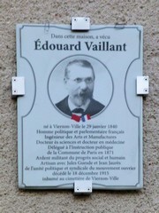 Plaque Édouard Vaillant à Vierzon