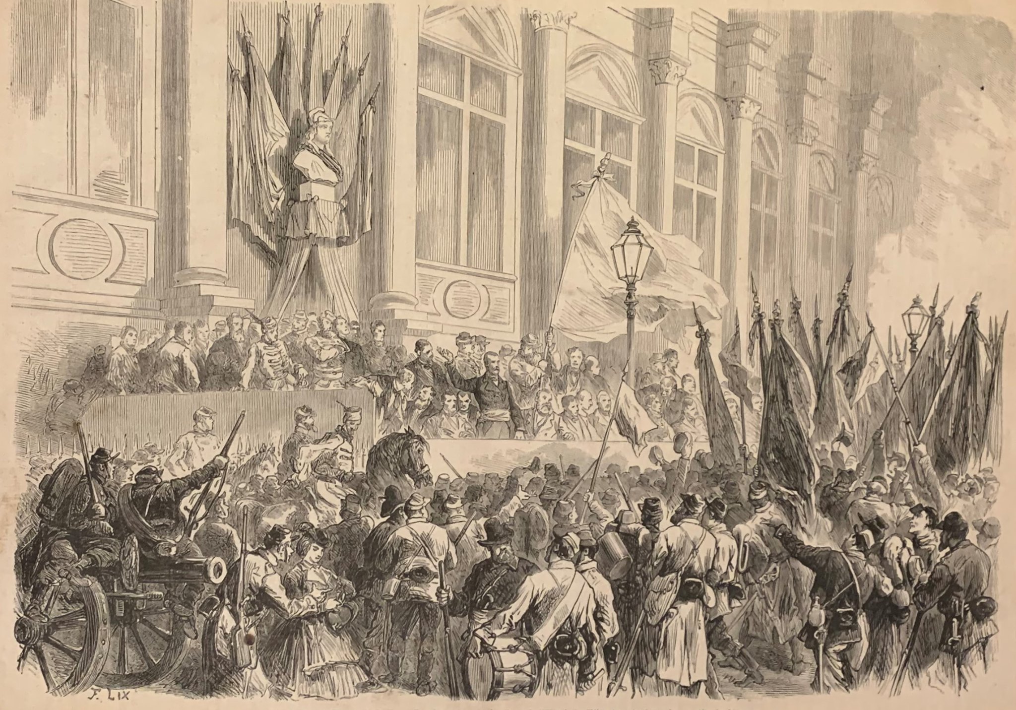 Proclamation de la Commune à l'Hôtel de Ville de Paris le 26 mars 1871