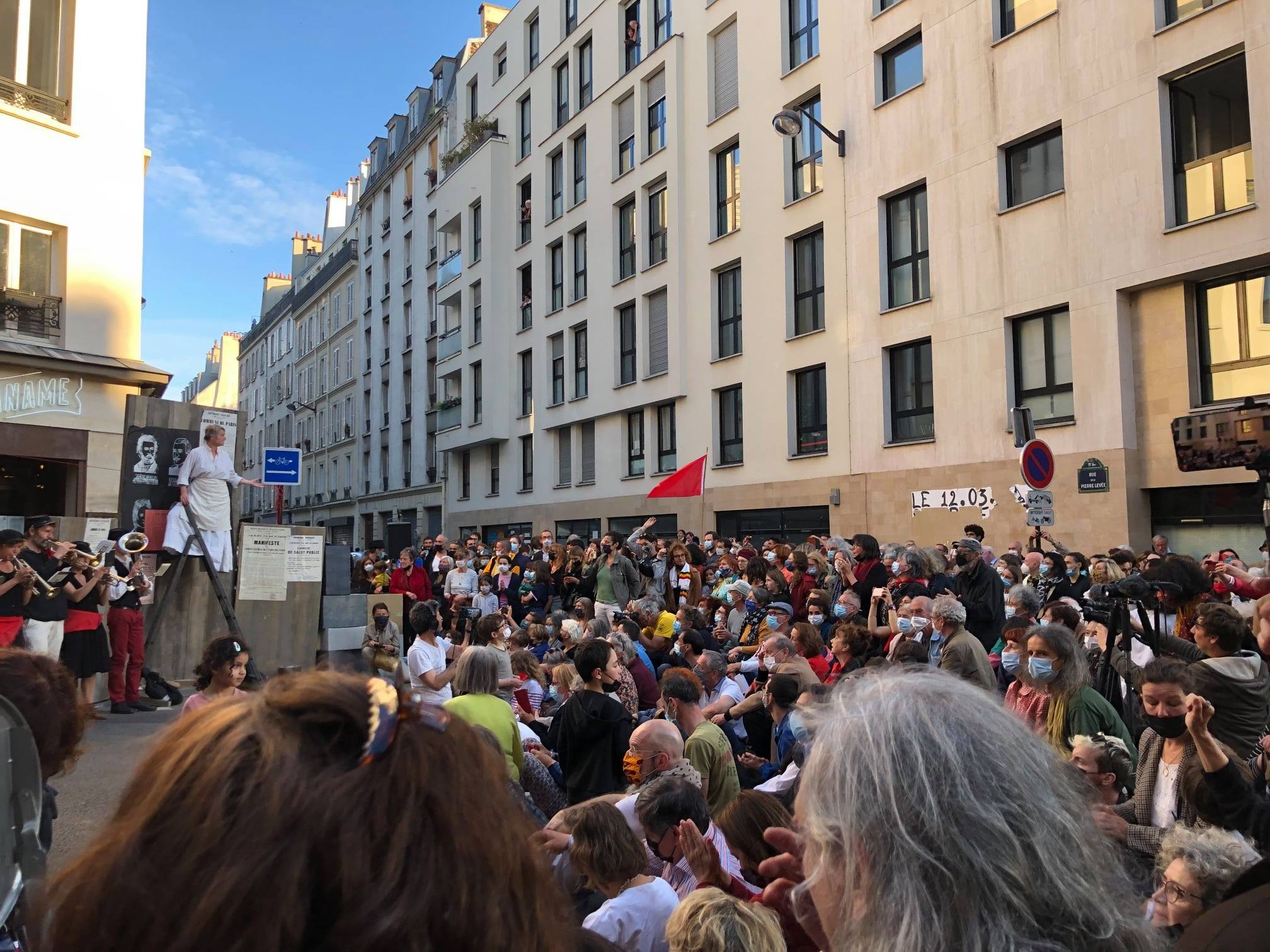 Spectacle de rue, intitulé « le Pari de la Commune » le 28 mai 2021