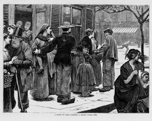 "The Graphic" - « Traversée d’une rue sous les bombardements – Une scène à Paris » Parution du 27 mai 1871