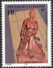 Nouvelle-Calédonie, un timbre poste à l'effigie de Emma Piffault
