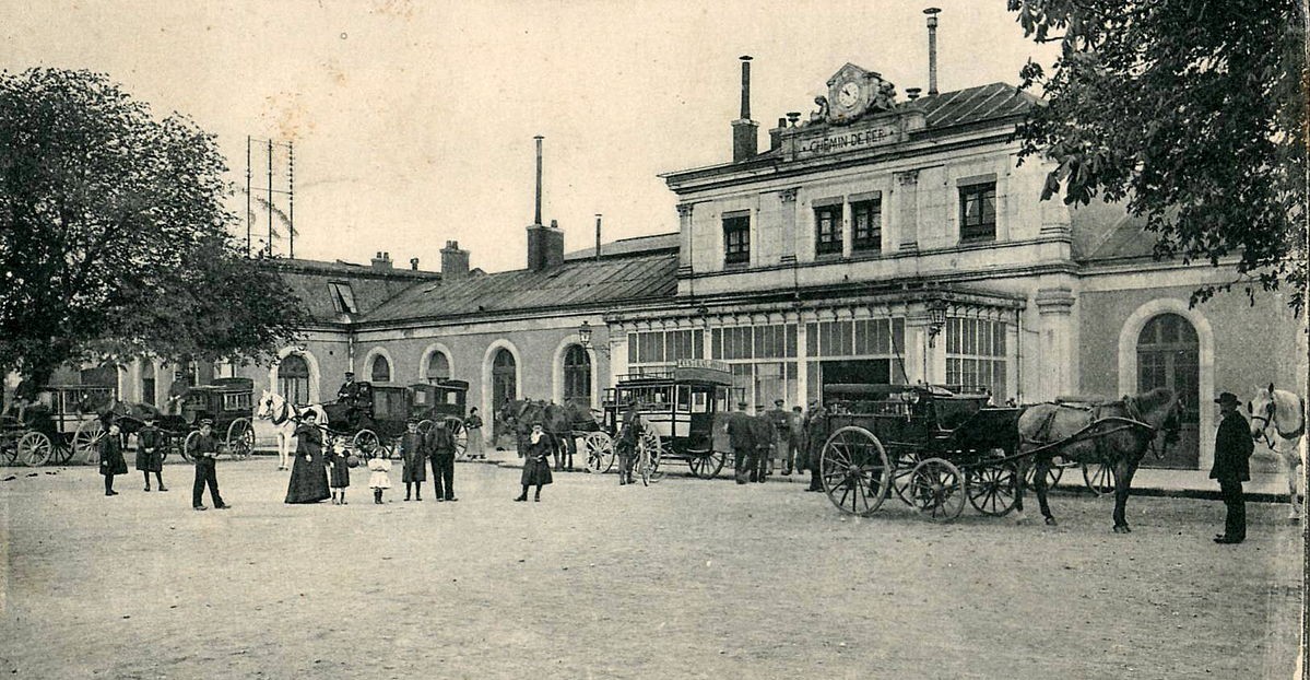 Gare de Vierzon vers 1900 (carte postale ancienne)