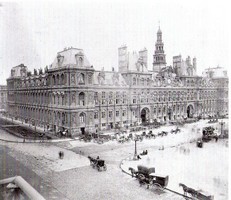 Hôtel de ville de Paris sous la Commune (Pierre Ambroise Richebourg 5 avril 1871)